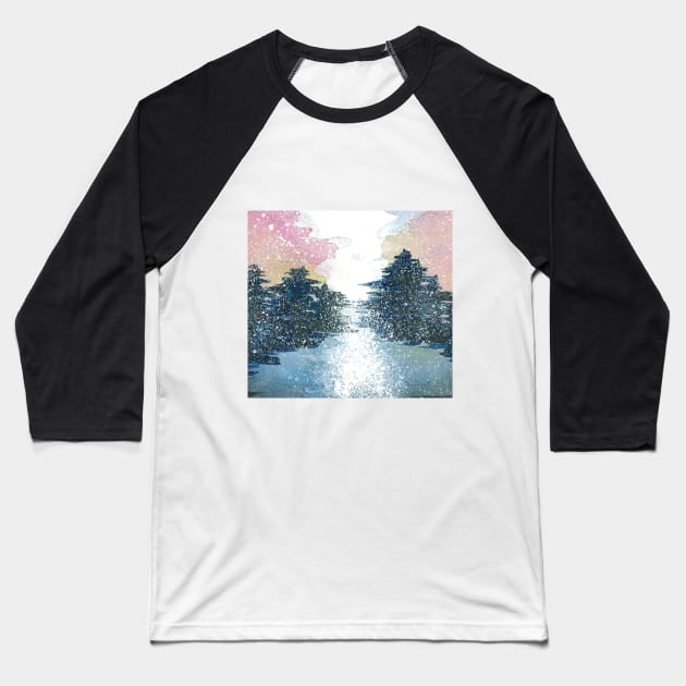 To the Pink Horizon Baseball T-Shirt by StaFlo